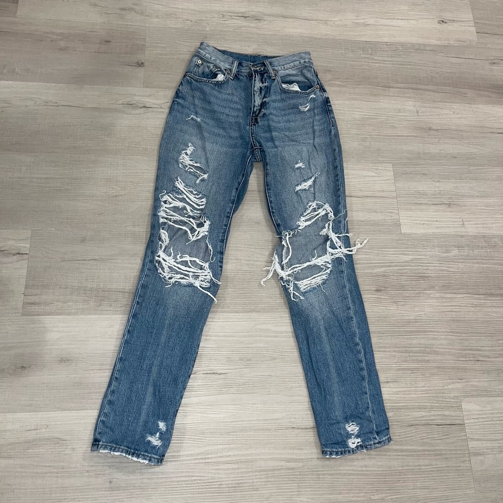 Pistola Denim Distressed Boyfriend Jeans Size (24)